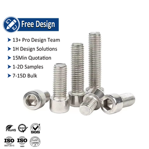 Custom Din912 Machine Screw and Bolt Fastener Stainless Steel Plain Natural Color Allen Hexagon Socket Drive Cap Head Screws