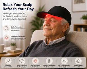 Red Light Therapy Hat Infrared Therapy Light Cap 660nm 850nm 940nm 5 Wavelength Head Pain Relief Wireless Biomodulation Cap