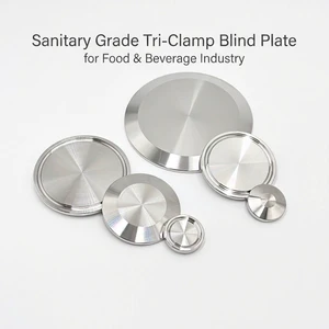 Sanitary SS316 Tri Clamp Blind End Cap Stainless Steel Quick Ferrule Blank Plate for Dairy Beverage Pipe Fitting