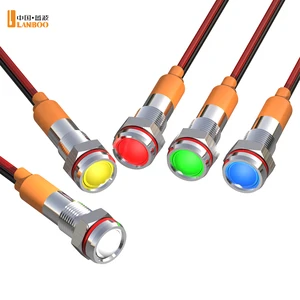 6mm mini indicator light. Single color light. 5 colors to choose from: red, green, blue, yellow, and white