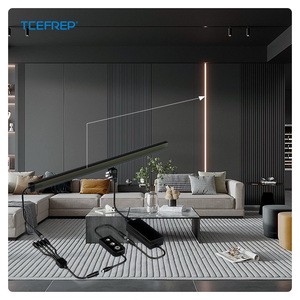 Matte Black Flexible LED Slat Wall Light 4PCS Set 2.4M/PC 24V IP67 Waterproof Remote Control High CRI 90 Dimmable for Store