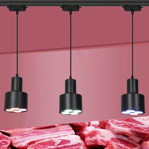 LED Movable Fresh Light 35W E27 Track Light for Supermarket Display of Fruit Meat Seafood and Vegetable Commercial Lighting