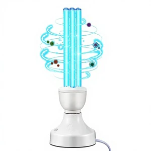 1 Pack 25 Watt UVC Lamp with E27 Base Remote Control 110V 220V UV Light Bulb for Basement/Bedroom/Kitchen Ozone