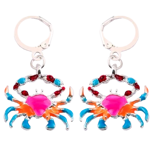 Cute Women Earrings Elegant Crab Shape Earrings Glossy Metal Earring