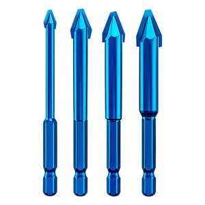 Hexagonal Multifunctional Carbide Tipped Drill Bit for Masonry Plastic Bricks Granite Glass Ceramic Metal Concrete Wood