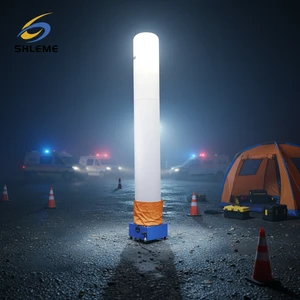 High Luminous Inflatable Cylindrical LED Collapsible Camping Light