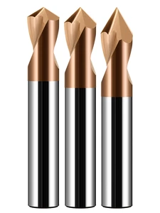 Solid Carbide Spotting Drill 90/120 Degree TiAlN Coated NC Spot Drill Bit for CNC Center Drilling & Metal Chamfering