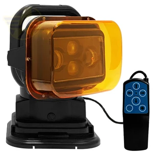360 Degree Rotary Offroad Car Roof Spotlight LED Remote Control Marine Searchlight Outdoor Hunting Amber Warning Work Light