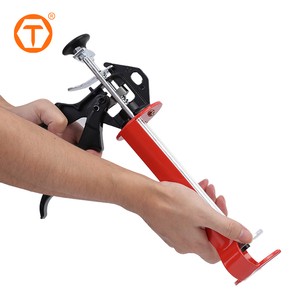 Heavy Duty Dual Component Caulking Gun 400ml 1:1 & 2:1 Manual Epoxy Applicator AB Glue Gun for Tile Seam and Rebar Adhesive