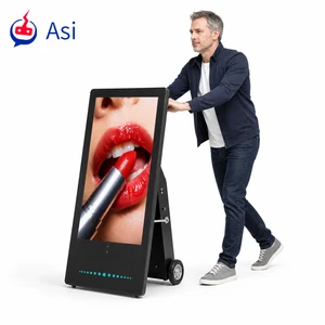 Outdoor Advertising Display 43/55 Inch 2000cd Brightness IP65 Waterproof Floor-Standing Digital Poster With Built-In CMS