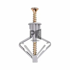 Self Drilling Hollow Wall Expansion Nylon Anchor Home Pierced Special Drywall Anchor Kit With Screws for Gypsum Board