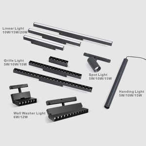 Magnetic Track Lighting System, Villa Home Decoration Linear Spot Hanging Magnetic Track Light for Home Office Villa