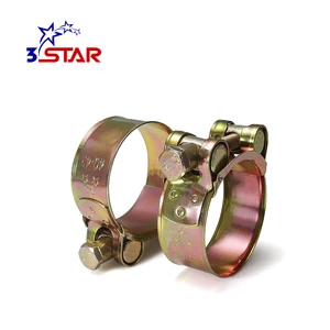 Heavy Duty Metric Automotive Hose Clamp Single Bolt Head T Bolt Clamp with Galvanized Surface