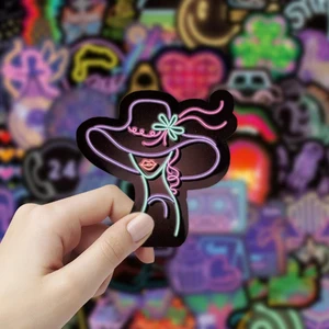 Customized Graffiti Stickers Neon Creative Printing Reflective Stickers Decorative Waterproof Stickers