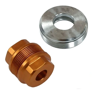 Custom Precision CNC Machined Aluminum Alloy Carbon Steel Threaded Adapter Flange Bushing Industrial Machinery Automotive