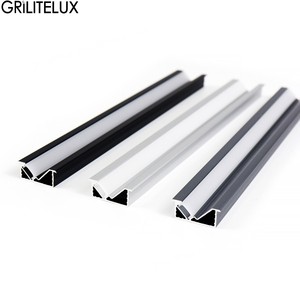 Recessed LED Cabinet Lamp 45 Degree Oblique Lighting Embedded Layer Shelf Aluminum Alloy U Shape Cabinets Wardrobes