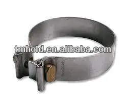 5 inch best quality exhaust stack clamp with M10 thread bolt for locking auto pipes