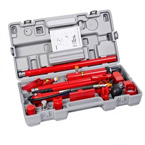 10 Ton Porta Power Split Hydraulic Jack Set Quick Pump Steel Case Auto Body Repair Frame Straightening Lifting Tool Kit 358mm