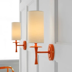 modern style Iron Wall Lamp with Fabric Shade simple Style Wall Lights Corridor Wall Lamp