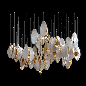 Contemporary Style Indoor Decoration Fixture Hotel Hall Lobby LED Modern Chandelier Lamp
