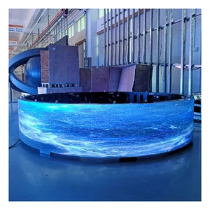 Indoor Flexible Cylindrical Led Video Wall P2 P4 Round Column Custom Curved Advertising Screen For Pillar Circular LED Display