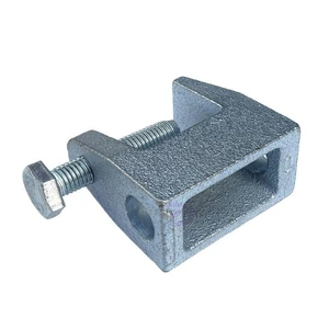 Galvanized Steel Square Beam Clamp Bolts Clamps Adjustable 100kg Load Capacity 12mm Gripping Diameter Metric Measurement System