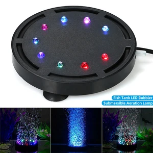 Submersible Waterproof Plant Oxygenation Colorful LED Light Aquarium Decoration Accessories Fish Tank Bubbler Lamp