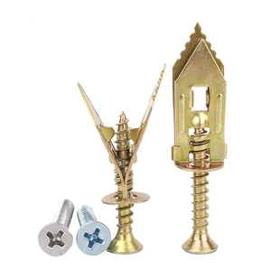 Drive-In Drywall Plastic Anchor Expansion Screw, Self-Tapping Wall Plugs for Gypsum Board Cement Fiber Insulation Panel Mounting