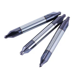 Tungsten Steel Coated Center Drill Extended Length Hardened Coating Double-headed Fixed-point Drill A-type Positioning Drill