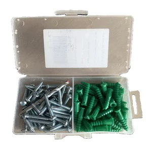 Factory Green Plastic Expansion Drywall Anchor Conical Anchors With Screws Anchor