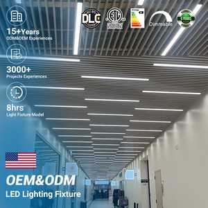 CE SAA Supermarket Library Office Lighting Steel Sheet Linear Lamp 4ft 30w 40w up and Down Hanging Led Linear Light