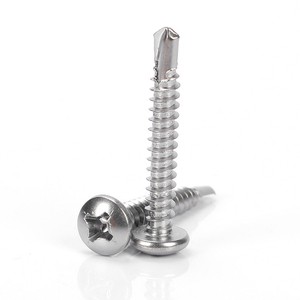 304/410/316 Stainless Steel Metric Self Drilling Screws Pan Head Cross Recessed Corrosion Resistant High Hardness Plain Finish