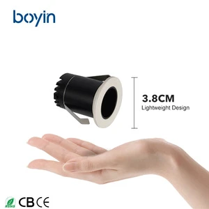 BOYIN 2026 Factory Price 3w 40mm IP20 Down Downlight Spot Lights Mini Anti Glare Led Ceiling Light Recessed Downlights 3w