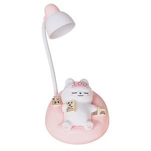 Kids Silicone Night Light Cat Table Lamp Rechargeable LED Night Light for Kids Bedroom Eye Protection Study Lamp