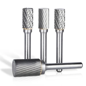 HUHAO 6mm Shank Rotary File Milling Cutter Metal Grinding Rotary Burrs Tungsten Carbide Electric Grinding Polishing Drill Bit
