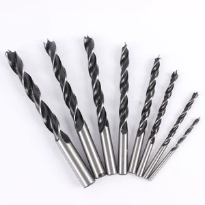 High Quality Brad Point Double Groove Wood Working Drill Round Shank Wood Drill Bits Twist Drill Bit for Wood