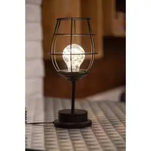 Modern Night 11In 10L Antique Metal Night Light Table Lamp for Home Decorate