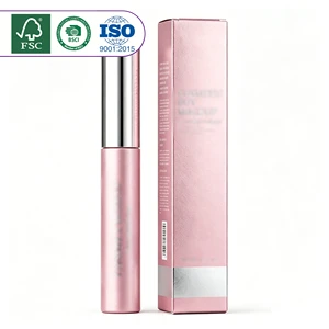 OEM/ODM Matte Lamination Cosmetic Paper Box Multi-size Lip Mud Mascara Packaging Box with QR Code & Barcode Printing