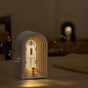 2024 New Arrival Music Speaker Lamp LED Night Light USB Rechargeable Table Lamp Kids Room Decoration Christmas Holiday Gift