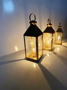 Stainless Steel Customized Decorative Outdoor Indoor, Metal Candle Lanterns Farmhouse Floor & Hanging Lanterns for Event Decor