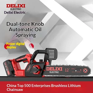 Delixi Brushless Saw Household Saw Tree Saw Lithium Battery Large Capacity Household Small Handheld Wood Cutting Saw
