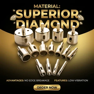 Electroplated High Efficiency Diamond Core Drill Bits Set 6mm Hex Shank Marble Ceramic Tile Hole Saw Crown Porcelain Stoneware