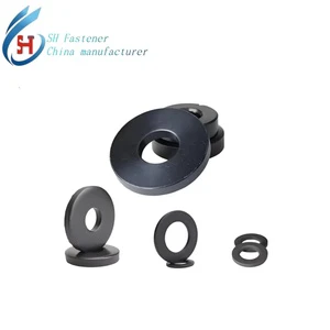 Grade 8.8 Carbon Steel Flat Washer Galvanized Black Oxide Heavy Duty Enlarged Thickened Circular Gaskets Industrial Use 0.5-8mm