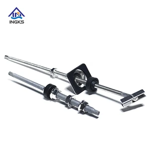 Double Threaded Metal Roof Solar PV Hangers Bolts With Locking Nuts Roof Solar Hanger Bolt