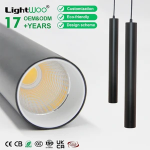Modern Ceiling Fixture LED Pendant Cylinder Spot Light Adjustable Height Aluminum Chandelier for Hotel Home Bedroom Kitchen Bar