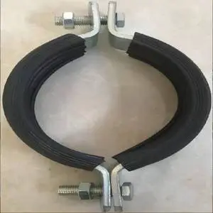 High Quality Metal Carbon Steel 304 Single Clamp Pipe Clip Support Stainless Steel with Rubber Factory Price Wholesale Sale