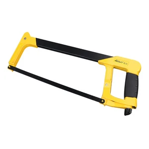 Semi-automatic woodworking hand saw with adjustable saw bow