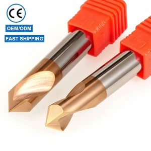 Solid Carbide Spot Drill 60° 90° 120° CNC Center Drill AlTiN Coated Positioning Drill for Metal