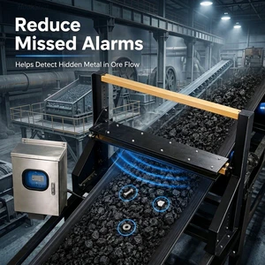 Sensor Metal Detector Solves False Alarm for Power Plant Cement Crusher Steel Cord Belt