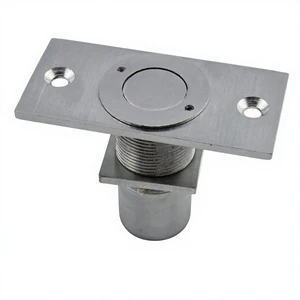 Modern Outdoor Bedroom Door Accessories Dust Proof Strike Non-Locking Brass Screw Socket With Plate For Flush Bolt